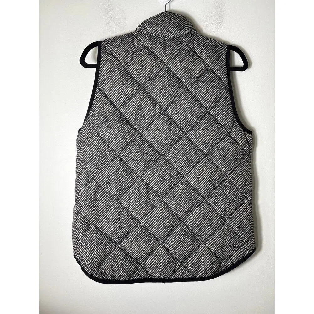 J.Crew Houndstooth Puffer Vest Sz S